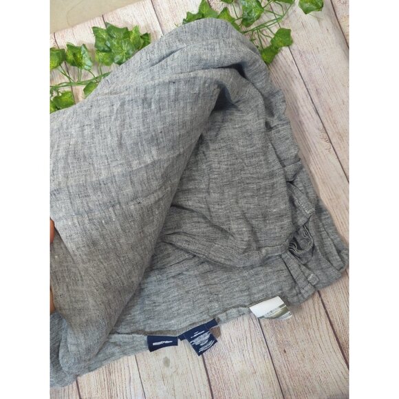 Brooklinen Full/Queen Linen Flat Sheet HEATHER GRAY 100% Linen Top Sheet - Picture 5 of 5